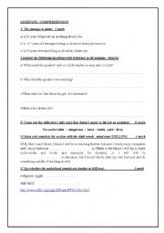 English Worksheet: listening test about jobs