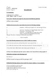 English Worksheet: Transport . Module 4 . Lesson 4 . 9th grade