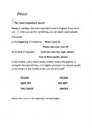 English Worksheet: Survival English: Please