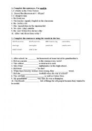 English Worksheet: Used to 