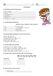 English Worksheet: Simple Past Tense