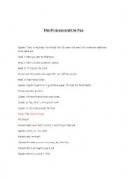 English Worksheet: The Princess and the Pea