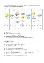 English Worksheet: making a weather forecast