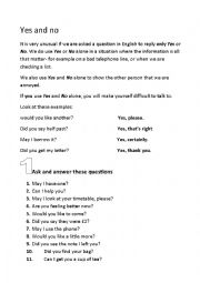 English Worksheet: Survival English: Yes or No