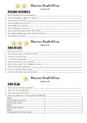 English Worksheet: Discover South Africa