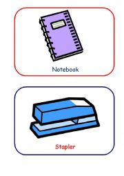 School objects Flashcards set 2