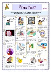 English Worksheet: Future Tenses