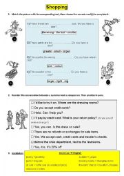 English Worksheet: SHOPPING