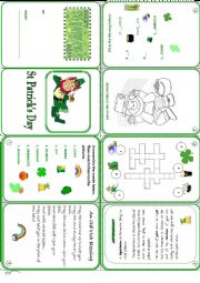 English Worksheet: St Patricks Day mini book