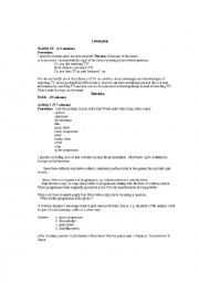 English Worksheet: lesson plan