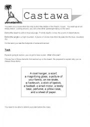 English Worksheet: Castaways - group speaking activity