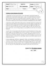 English Worksheet: End-of-term test 2.2nd form