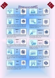 English Worksheet: horoscopes