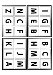 English Worksheet: abc bingo cards