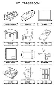 English Worksheet: My Classroom