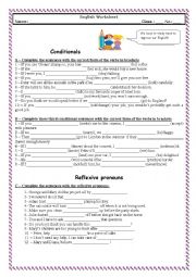 English Worksheet: Conditionals+Reflexive pronouns (WITH KEY)