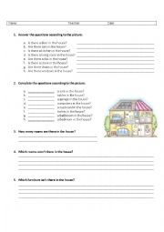 English Worksheet: There to Be