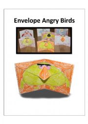 English Worksheet: Envelope Angry Birds + template + worksheet + Instructions