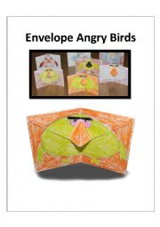 Envelope Angry Birds + template + worksheet + Instructions