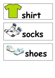 English Worksheet: clothes flashcards2