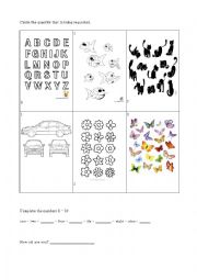 English Worksheet: Refreshing the Numbers