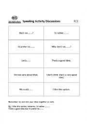 English Worksheet: FCE Speaking part 3 Grab activity 