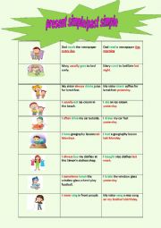 English Worksheet: present simple /past simple