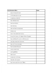 English Worksheet: Find Some who