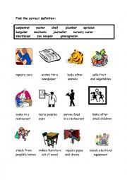 English Worksheet: choosing words