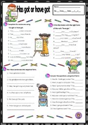 English Worksheet: HAVE GOT