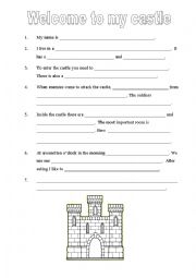 English Worksheet: Welcome to my castle 