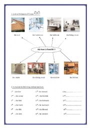 English Worksheet: houses rooms and ordinals