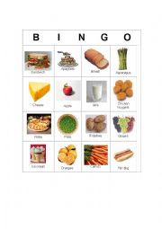 English Worksheet: Bingo Food