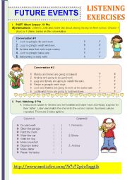 Future Events. Listening Exercises (with Audio)