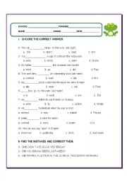 English Worksheet: PAST SIMPLE