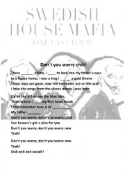 English Worksheet: Don`t you worry child - Simple Past
