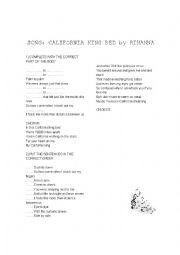 English Worksheet: California King Bed Activity