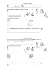 English Worksheet: QUIZ: Jobs at home/daily routine