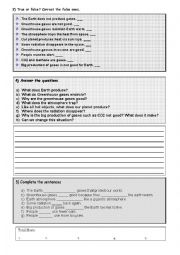 English Worksheet: Global Warming