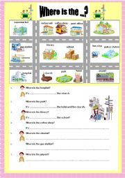 English Worksheet: Where is the ...?