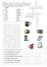 English Worksheet: Wonder machines