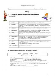 English worksheet: FOOTBALL
