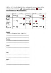 English Worksheet: What did they do?