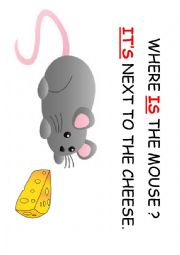 English Worksheet: Where is the mouse? Where are the mice? POSTERS