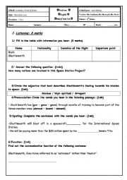 English Worksheet: bac test (listening)