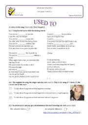 English Worksheet: Used to