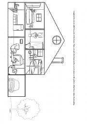 English Worksheet: The parts of the house