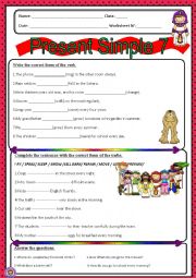 English Worksheet: Present Simple 7