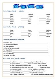 English Worksheet: This, that, these, those