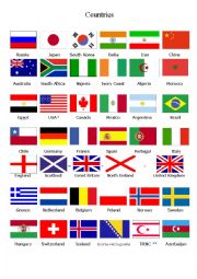 English Worksheet: countries